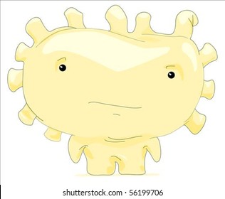 Monstor. Illustration isolated on white background.