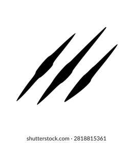 Monstrous Bear Claw Scratch Cut Mark Silhouette