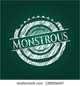 Monstrous with chalkboard texture
