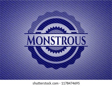 Monstrous denim background