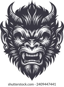 Monstrous Monkey King Tattoo and T-Shirt Art