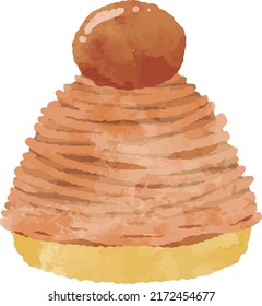 Mont Blanc aux marrons illustration