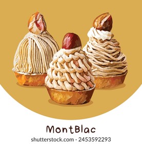 Mont Blanc Cupcake con puré de castañas