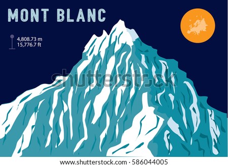 Mont Blanc - the highest summit in Europe