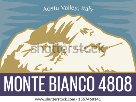 Mont Blanc mountain range, Italy, Europe