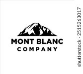 Mont blanc vector logo with elegant style design	