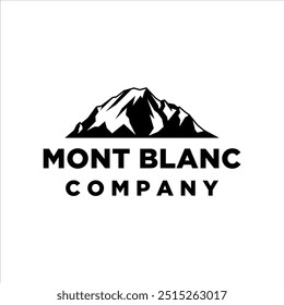 Logotipo del Vector del Mont Blanc con diseño elegante del estilo	