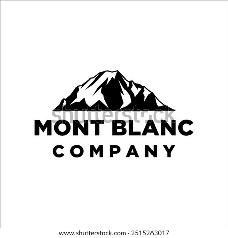Mont blanc vector logo with elegant style design	