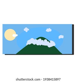 Montain banner background vector illustration design
