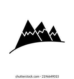 Montain Icon Illustration Isolated Color Editable