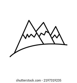 Montain Icon Illustration Isolated Color Editable