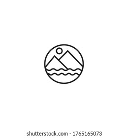 montain icon. vector illustration. on white background l