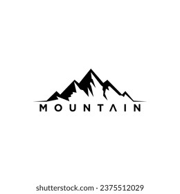 Montain logo design. Landscape  Outdoor design template. Vector illustration concept