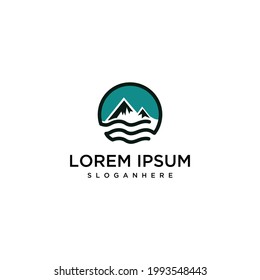 montain logo design templete .