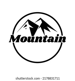Montain logo design.illustration Vector of Montain logo. Landscape  Outdoor design template. 
