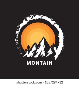 Montain logo icon  vector template.