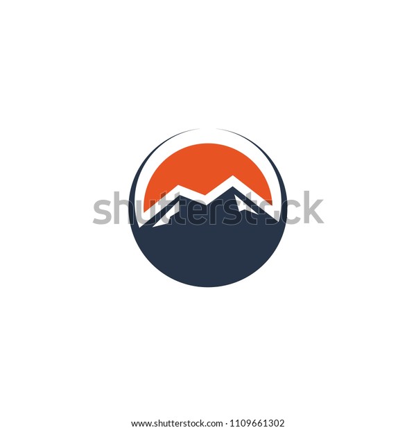 Montain Logo Template Stock Vector (Royalty Free) 1109661302