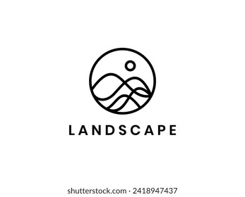 montain logo vector design templat