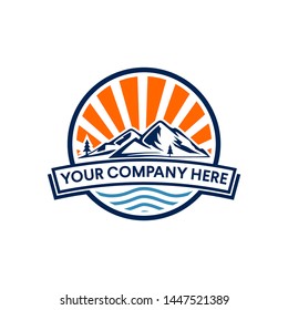 montain logo vector designs graphic