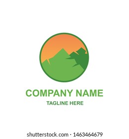 Montain logo.minimalist vector logo template