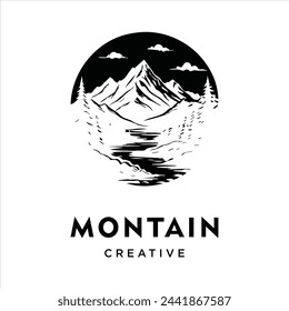 Montain vintage logo ,inspiration design ,illustraction ,retro