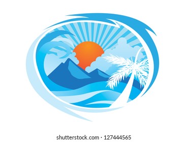 Montain and Wave
