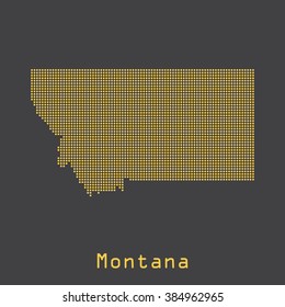 Montana abstract dots map. Dotted style. Vector illustration EPS8