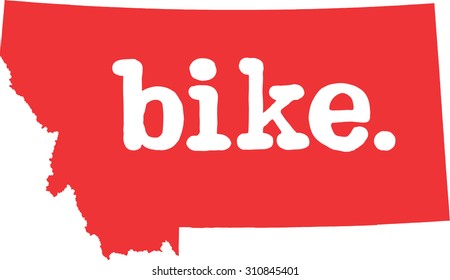 Montana bike state vector sign