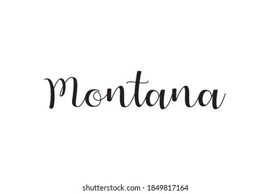 Montana calligraphy lettering can be used as print, logo or for any advertisement produciton