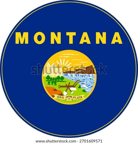 Montana Circle Flag, Montana Flag Icon
