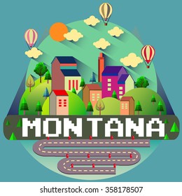 MONTANA - City vector illustration