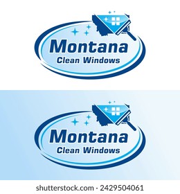 Montana Clean Windows Logo Design Vektor-Illustration