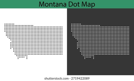 Montana dot maps vector illustration