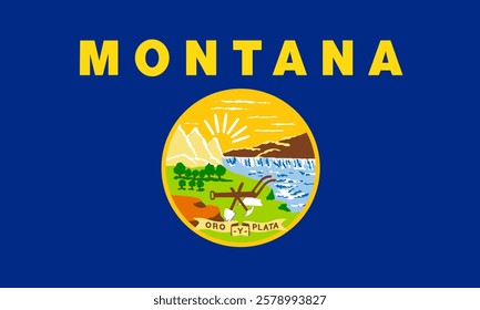 Montana Flag, Flag of Montana, USA