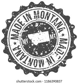 Montana Made In Map Travel Stamp Icon City Design Tourism Export Seal