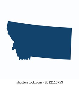 MONTANA map color vector modern. Silhouette map. on white background. 