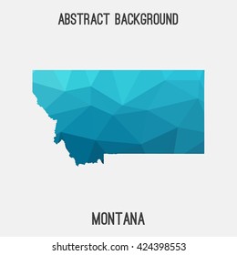 Montana map in geometric polygonal style.Abstract tessellation,modern design background. Vector illustration EPS8