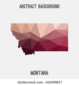 Montana map in geometric polygonal style.Abstract tessellation,modern design background. Vector illustration EPS8