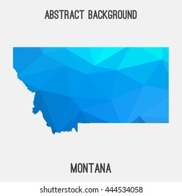 Montana map in geometric polygonal,mosaic style.Abstract tessellation,modern design background. Vector illustration EPS8