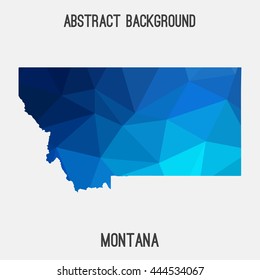 Montana map in geometric polygonal,mosaic style.Abstract tessellation,modern design background. Vector illustration EPS8