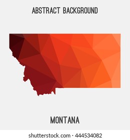 Montana map in geometric polygonal,mosaic style.Abstract tessellation,modern design background. Vector illustration EPS8