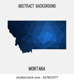 Montana map in geometric polygonal,mosaic style.Abstract tessellation,modern design background. Vector illustration EPS8