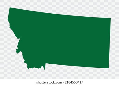 MONTANA Map green Color on White Background quality files Png