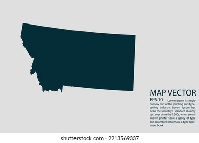 MONTANA map High Detailed on white background. Abstract design vector illustration eps 10