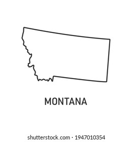 Montana map icon isolated on white background. Vector illustration.