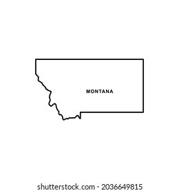Montana map icon. Montana icon vector