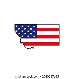 Montana map icon. Montana icon vector