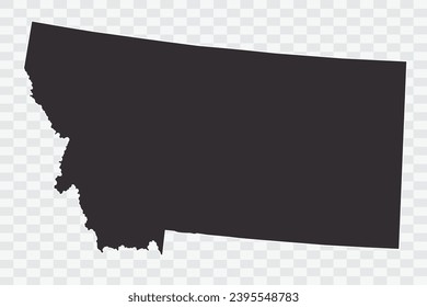 MONTANA Map iron Color on White Background quality files Png