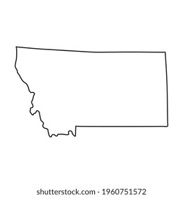 Montana map on white background