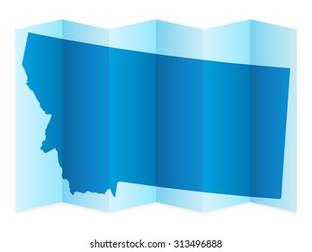 Montana map on a white background. Vector illustration.